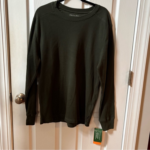 Field & Stream Other - NEW Mens Field & Stream Thermal Waffle Long Sleeve Crew Neck Forest Green Sz L